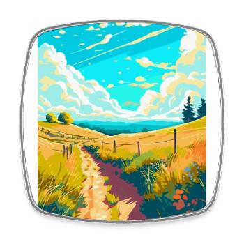 Ridgeway National Trail Affiche de voyage Souvenir WPA - Magnet carré - blanc - Devant