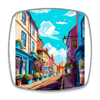 Frome England Uk Vintage Reise Poster Souvenir - Viereckiger Kühlschrankmagnet - Weiß - Vorne
