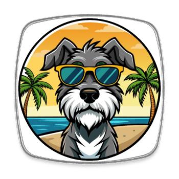 Deutscher Wachtelhund Hunderasse Cartoon Sonnenbrille - Viereckiger Kühlschrankmagnet - Weiß - Vorne