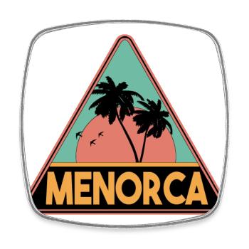 Dreieck Palmen Menorca - Viereckiger Kühlschrankmagnet - Weiß - Vorne