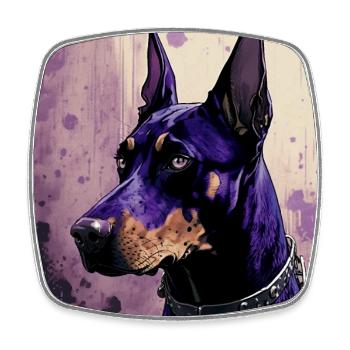 Cool Doberman - Magnet carré - blanc - Devant