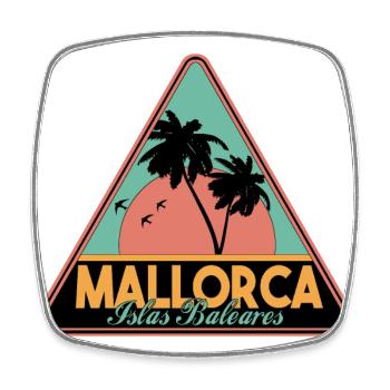 Mallorca - Viereckiger Kühlschrankmagnet - Weiß - Vorne