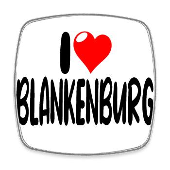 Blankenburg - Viereckiger Kühlschrankmagnet - Weiß - Vorne