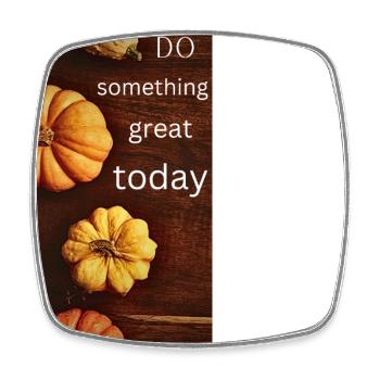 Orange Braun Minimalistisch Herbst - Viereckiger Kühlschrankmagnet - Weiß - Vorne