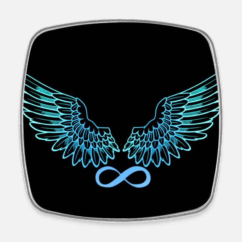 infinite angel | original by. MMJ49 - Square fridge magnet - white