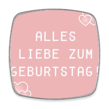 ALLES LIEBE ZUM GEBURTSTAG - HERZEN - Viereckiger Kühlschrankmagnet - Weiß - Vorne