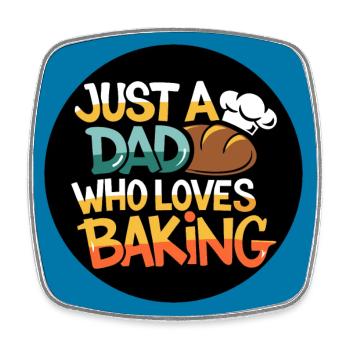 Papa adore faire du pain - Papa est notre boulanger - Magnet carré - blanc - Devant