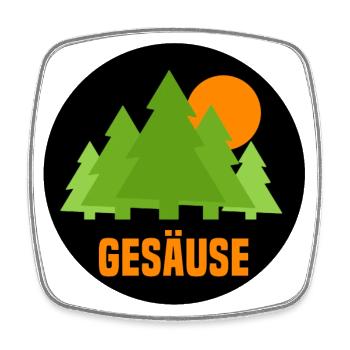 Gesäuse - Square fridge magnet - white - Front