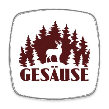 Gesäuse - Square fridge magnet - white - Front