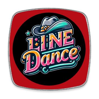 Line Dance Linedance mein Hobby - Viereckiger Kühlschrankmagnet - Weiß - Vorne