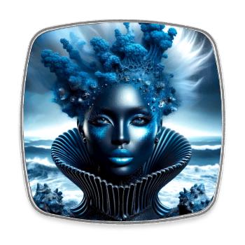 Venus - Square fridge magnet - white - Front