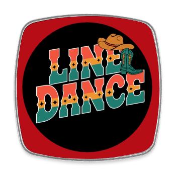 Line Dance mein Hobby - Viereckiger Kühlschrankmagnet - Weiß - Vorne