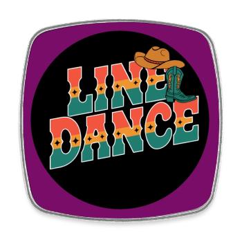 La danse en ligne mon hobby - Magnet carré - blanc - Devant