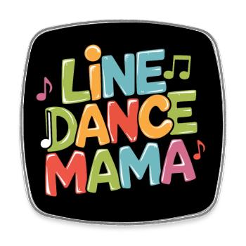 Line Dance Mama - Line dancing Mami - Viereckiger Kühlschrankmagnet - Weiß - Vorne