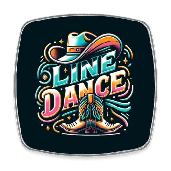 Line Dance mein Hobby - meine Passion - mein Ding - Viereckiger Kühlschrankmagnet - Weiß - Vorne