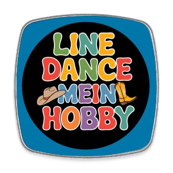 Line Dance mein Hobby - meine Passion - mein Ding - Viereckiger Kühlschrankmagnet - Weiß - Vorne