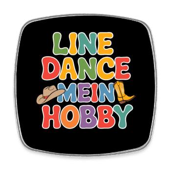 Line Dance mein Hobby - meine Passion - mein Ding - Viereckiger Kühlschrankmagnet - Weiß - Vorne