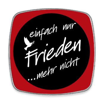 Einfach nur Frieden für alle - Viereckiger Kühlschrankmagnet - Weiß - Vorne
