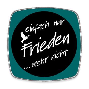 Einfach nur Frieden für alle - Viereckiger Kühlschrankmagnet - Weiß - Vorne