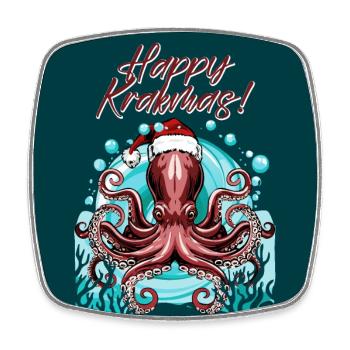 Happy Krakmas! - Square fridge magnet - white - Front