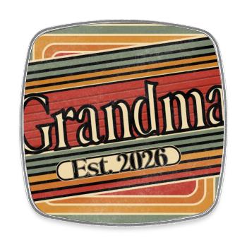 Grandma Est. 2026 – Cadeau rétro pour les nouvelles mamies - Magnet carré - blanc - Devant