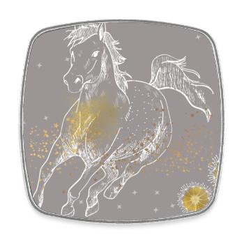 Horse. - Square fridge magnet - white - Front
