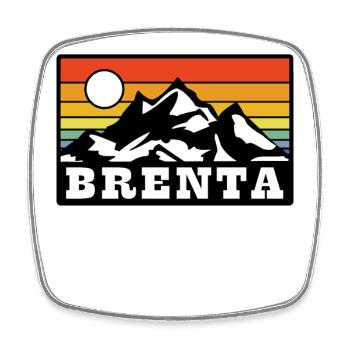 Brenta - Square fridge magnet - white - Front