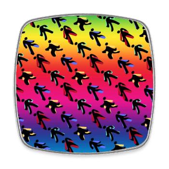 Dancers - Square fridge magnet - white - Front