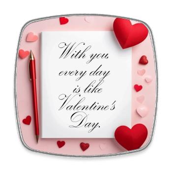 Eternal Love - Valentine's Day Gift - Square fridge magnet - white - Front