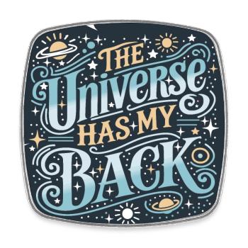 The Universe - Square fridge magnet - white - Front