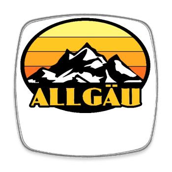 Allgäu - Viereckiger Kühlschrankmagnet - Weiß - Vorne
