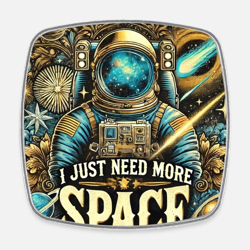 MORE SPACE - Viereckiger Kühlschrankmagnet - Weiß