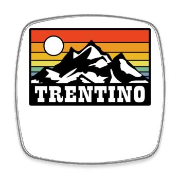 Trentino - Viereckiger Kühlschrankmagnet - Weiß - Vorne