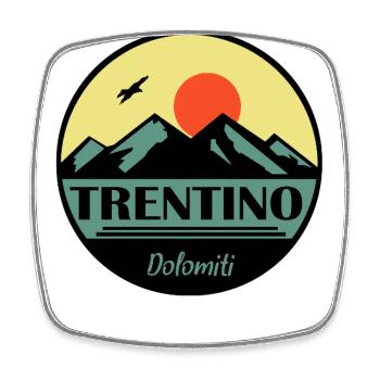 Trentino - Viereckiger Kühlschrankmagnet - Weiß - Vorne