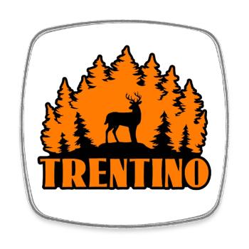 Trentino - Viereckiger Kühlschrankmagnet - Weiß - Vorne