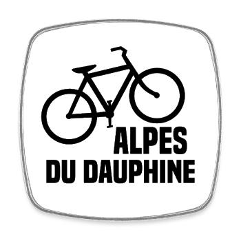 Alpen Fahrrad - Viereckiger Kühlschrankmagnet - Weiß - Vorne