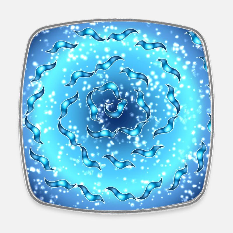 Sea Galaxy - Square fridge magnet - white