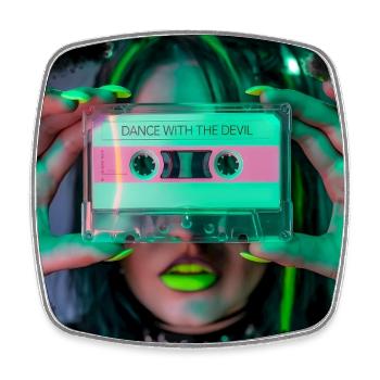 Dance with the Devil - Square fridge magnet - white - Front