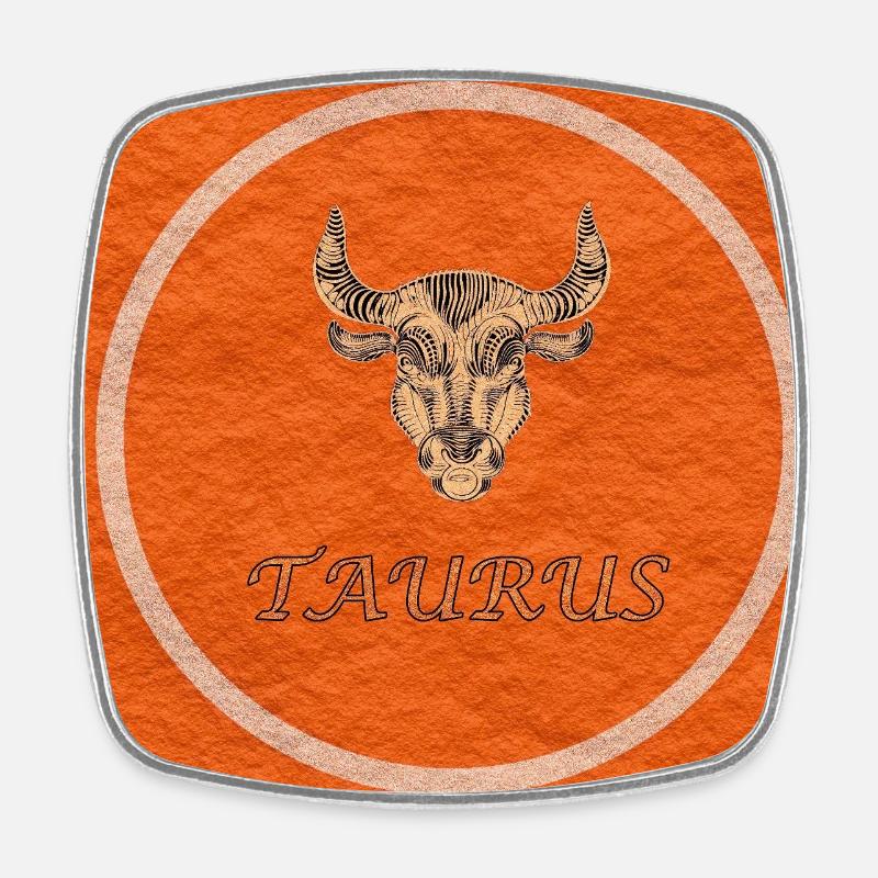 taurus - Square fridge magnet - white