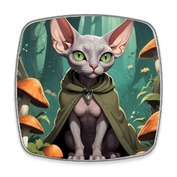 Goblin Sphynx - Square fridge magnet - white - Front