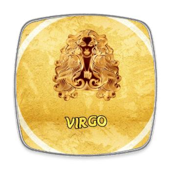 virgo - Square fridge magnet - white - Front