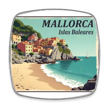 Majorca - Square fridge magnet - white - Front