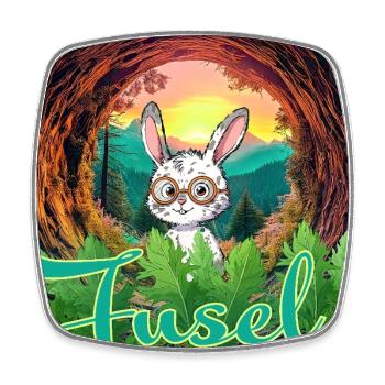 Fusel aus Zwei außergewöhnliche Freunde - Viereckiger Kühlschrankmagnet - Weiß - Vorne