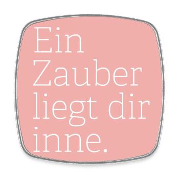 Ein Zauber liegt dir inne. - Viereckiger Kühlschrankmagnet - Weiß - Vorne