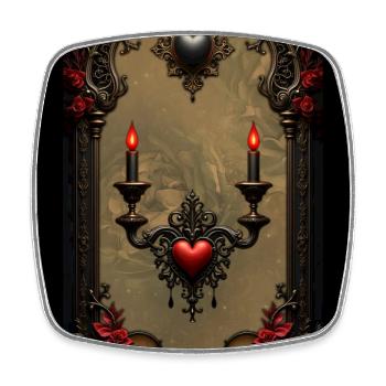 Gothic Romance: Verborgene Leidenschaft - Viereckiger Kühlschrankmagnet - Weiß - Vorne