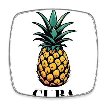 Cuba - Square fridge magnet - white - Front