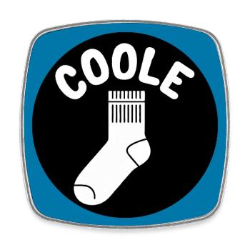 Chaussettes cool et dicton drôle - Magnet carré - blanc - Devant