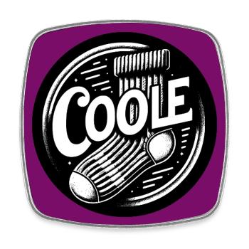 Cool sock socks and funny saying - Square fridge magnet - white - Front