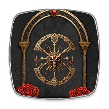 Eternal Bond: Celtic knots in Gothic elegance. - Square fridge magnet - white - Front