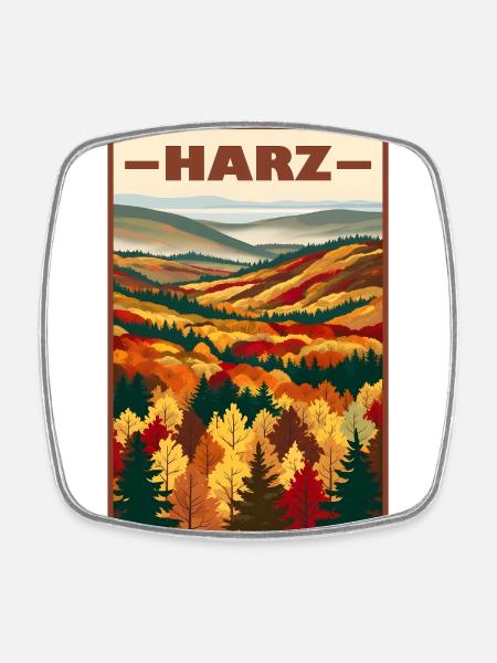 Harz - Viereckiger Kühlschrankmagnet - Weiß